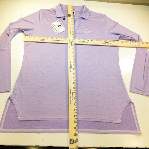FOOTJOY Purple 1/4 ZIP JERSEY SHIRT Women L  LAS VEGAS COUNTRY CLUB GOLF - Picture 5 of 6